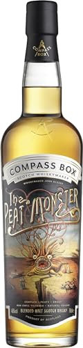 Compass Box The Peat Monster | Blended Malt Scotch Whisky | 46% ABV | 1 x 70cl Bottle |Non-Chill Filtered | Natural Colour | Peaty & Smoky | Whiskymakers of Scotland