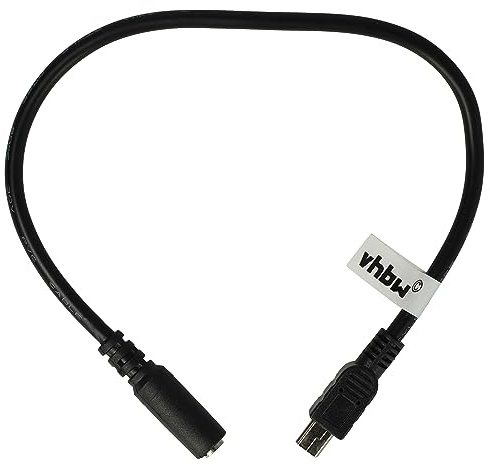 vhbw Cable Jack USB Mini Compatible con GoPro Hero 4, 4 Silver, 4 Black, (2018), 5, (4) Session, 5 Session, 5 Black cámara - Cable Adaptador Negro