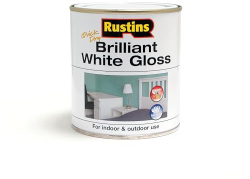 RUSTINS Brilliant White Gloss Paint 500ml