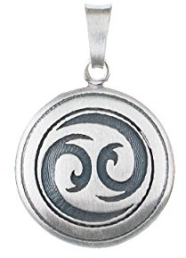 Tribal Sternzeichen-Anhänger Krebs aus 925 Silber 22.6 – 22.7