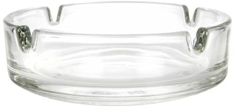 Kleine stapelbare Glasaschenbecher von Olympia (24er-Pack), klares, massives Glas, Größe: 107 mm Durchmesser, Pub-Aschenbecher, D865
