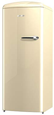 Gorenje ORB 153 C-L Kühlschrank mit Gefrierfach / A+++ / Höhe 154 cm / Kühlen: 229 L / Gefrieren: 25 L / Beige/ DynamicCooling-System / LED Beleuchtung / Oldtimer / Retro Collection