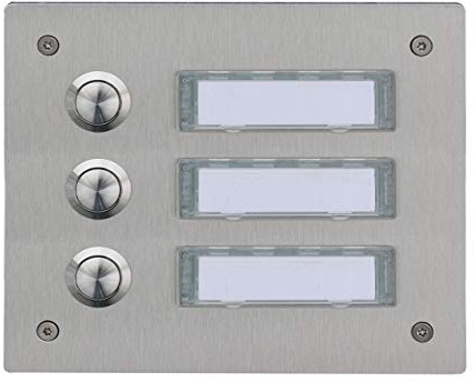 Birsppy 3 Fach Edelstahl Klingelplatte, Türklingel, Türstation, Edelstahlklingel