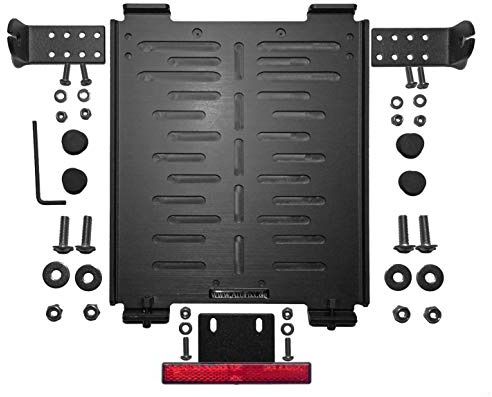AluFixx Bike Motorrad Kennzeichenhalter Nummernschildhalter Rahmenlos Aluminium schwarz matt eloxiert