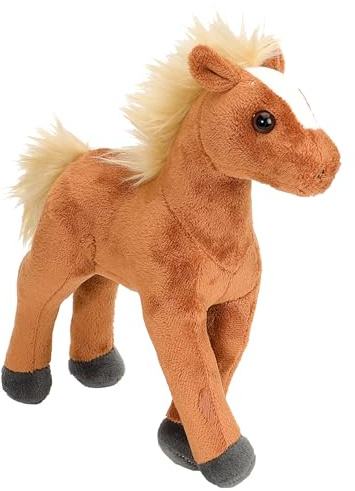 Wild Republic Cuddlekins Mini Poulain Brun Debout, Animal en Peluche, 20 cm, Cadeau pour Bébés, Peluche Écologique, Rembourrage Fabriqué à Partir de Bouteilles d’Eau Recyclées