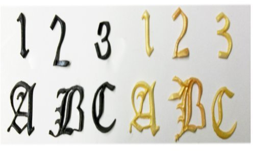 FMM Cutter Alphabet Upper Case Old English Letters Cake Cutting Tool Stencil