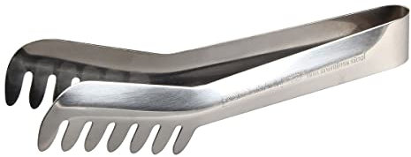 Fackelmann Servierzange, Küchenzange aus Edelstahl, robuste Spaghettizange (Farbe: Silber), Menge: 1 Stück, 19cm