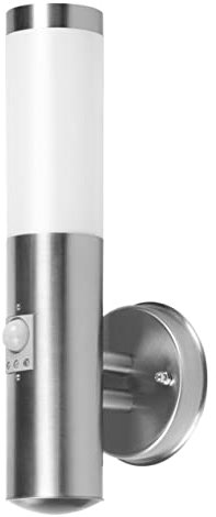 Smartwares Außenwandleuchte – Edelstahl – mit Bewegungsmelder, Silber