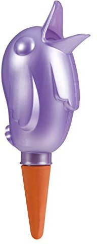 Scheurich Wasserspender Bördy XL | 1 x Lila | 220ml Füllmenge | Bewässerungskugel groß mit Ton Fuß | Wasserspender für Zimmerpflanzen und Blumen Terrakotta Stiel