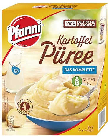 Pfanni Kartoffel Püree Das Komplette das Püree mit Milch mit 100% deutschen Kartoffeln 3x 3 Portionen