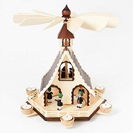 Pirámide de Navidad de los Montes Metálicos con velas * Modelo: Montaña Hombres + silueta *