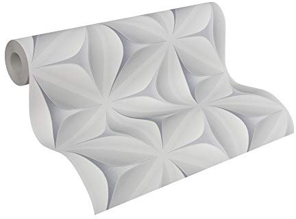 A.S. Création Vliestapete Scandinavian 2 Tapete mit Stern Muster geometrisch grafisch 10,05 m x 0,53 m grau Made in Germany 960421 96042-1