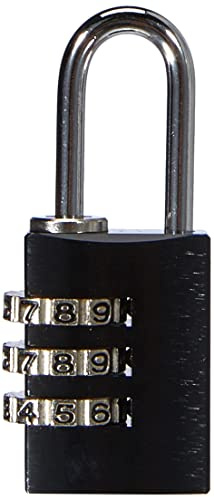 Padlock Combination Aluminum 20mm Black