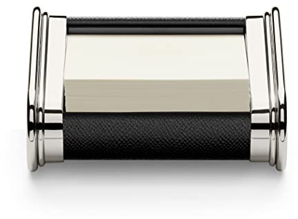 Graf von Faber-Castell - Zettelkasten Schwarz | Aus italienischem Kalbsleder für ca. 40 Notizzettel mit handgenähter Naht
