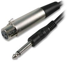 Ex-Pro® 6.35mm Mono Jack Plug to XLR Socket Microphone Cable 2m