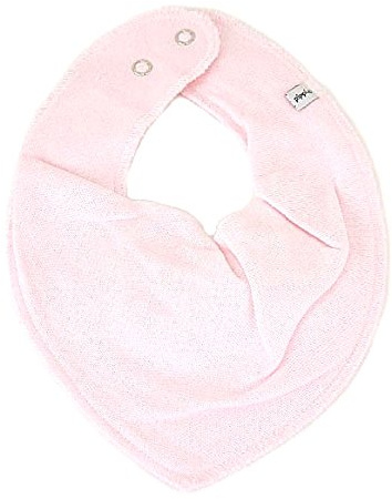 Foulard, panno triangolare per bambini, con bottoni a pressione, doppio strato, colore: colori vari in tinta unita rosa rosa taglia unica
