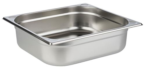 APS 81704 Récipient GN 2/3, acier inoxydable Récipient Gastronorm, dimensions 325 x 355 mm/hauteur 100 mm/volume 8,4 litres