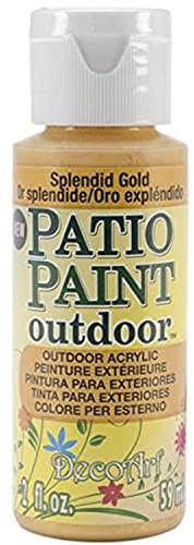DecoArt Outdoor Acylic Paint, Acrylic, Splendid Gold, 59 ml (Pack of 1)