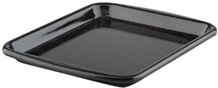 Riess, 0398-022, Mini-Backblech, 24.8 x 20 cm, CLASSIC - BACK- UND BRATFORMEN, Höhe 2,0 cm, Emaille, Schwarz, Induktion