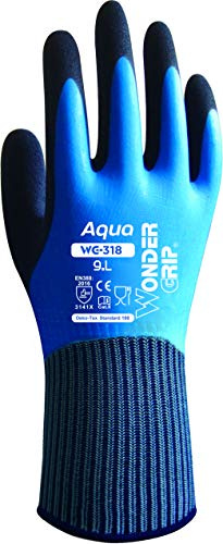 Wonder Grip WG-318 Aqua Waterproof gloves, Blue/Black, S/7
