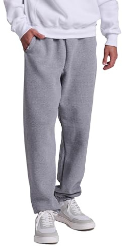 Russell Athletic Dri Power Fleece Elastic Bottom Sweatpants, Relaxed Fit, Moisture Wicking, with Or Without Pockets Pantaloni da Tuta, Oxford, S Uomo