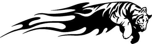 Samunshi® Tribalaufkleber Tiger Autoaufkleber Motiv 619 20 x 5,6cm schwarz