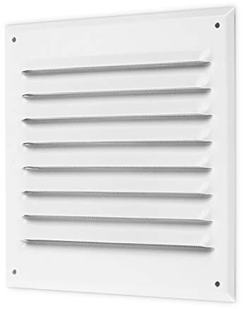 calimaero® WGQW 150x150mm - Griglia Aerazione Quadrata in Alluminio e protezione dagli insetti - Bianco Resistenti ai Raggi UV Griglia Ventilazione Feritoia Fissa e Schermo a Rete Incorporato
