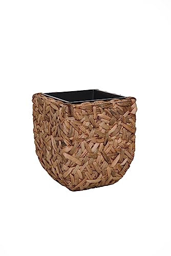 VIVANNO Jardinière en Jacinthe d'eau - Jardinière Naturelle Wild 40x35 cm - Pot de Fleurs avec Insert en Plastique PE