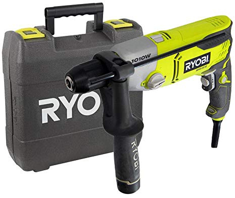 Ryobi 1010 W 2-Gang Schlagbohrmaschine RPD1010-K (Bohrmaschine mit LED-Beleuchtung, GripZone+, Metallgetriebegehäuse) 5133002058