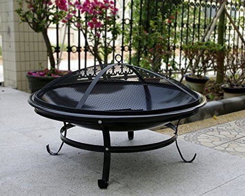 Feuerschale Feuerstelle Feuerkorb Terrassenofen aus Stahl - schwarz beschichtet - Durchmesser 75 cm