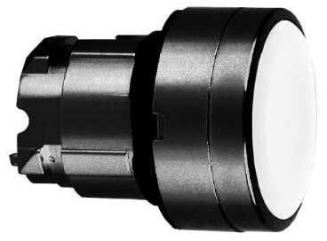 Schneider Zb4Bp1837 Façade Avec Capuchon de Protection en Silicone Pour Bouton Poussoir Ø 22, Plat, Blanc