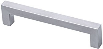 Gedotec Schubladengriff Schranktür Küchengriff Edelstahl matt Schrankgriff eckig - GR10096 | Möbelgriff Küche & Schublade | Profil 14 x 14 mm | BA 320 mm | 1 Stück - Design Stangengriff mit Schrauben