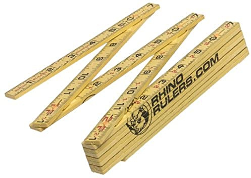 ChrisNik 355125 6' Rhino Folding Ruler 10ths & Inches