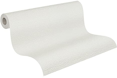 A.S. Création überstreichbare Vliestapete Meistervlies Tapete 25,00 m x 1,06 m weiß Made in Germany 574916 5749-16