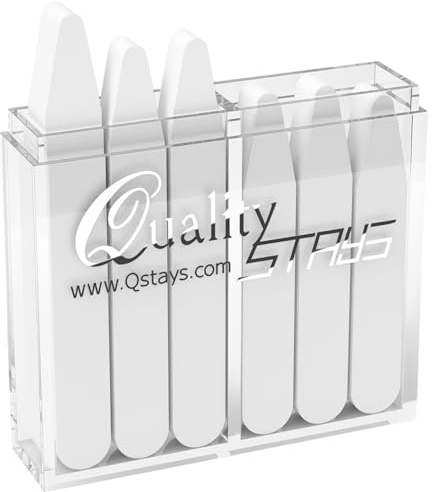 60 Plastic Collar Stays for Men's Dress Shirts with Storage Holder – 4 Assorted Sizes