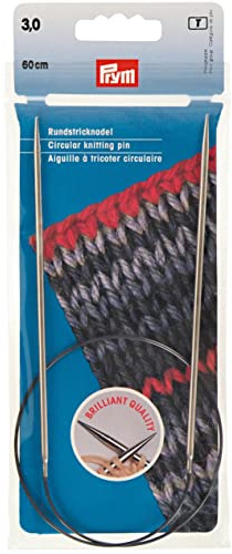 Prym 212122 rundstickor MS 60 cm 3,00 mm silverfärgad