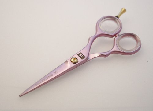 Ciseaux de Coiffure Professionnels Rose - Ciseaux de Coupe de Cheveux - 12,7 cm - Lames Ultra Tranchantes pour Réduire les Pointes Fourchues et Favoriser des Cheveux Plus Sains - Étui Inclus