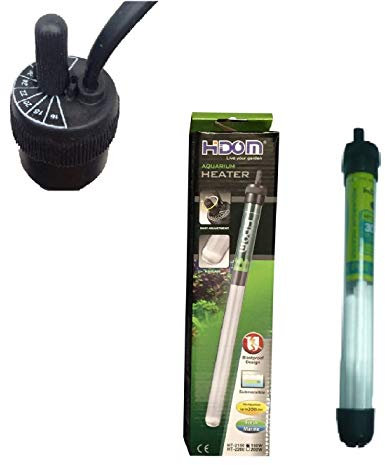 Hidom 200w Submersible Aquarium Fish Tank Shockproof Thermostat Heater - Adjustable Temperature HT-2200 Upgraded Specification