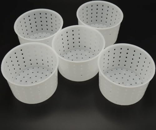 Global Technology 5 Pezzi Fuscelle Forme contenitori da 700 gr. per Formaggio - Caciotta - Ricotta ecc.