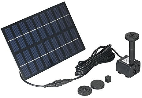 Decdeal 9V 1.8 W Bürstenlose Solarpumpe Solar Wasserspiel Springbrunnen Fontäne Pumpe