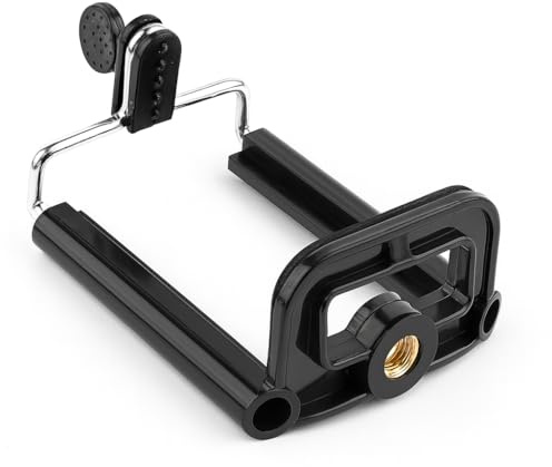 Universal Mobile Phone Holder Tripod Mount Adapter – Smartphone Clamp for Tripod, Monopod, Selfie Stick – Compatible with Action Cam, Dashcam & More