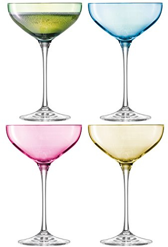 LSA International Polka Sektschale 235ml Pastell Sortiert x 4
