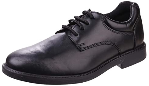 Hush Puppies Tim, Jungen Derby Schnürhalbschuhe, Schwarz (Black), 38.5 EU(5.5 UK)