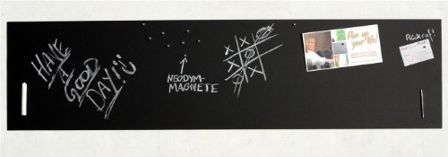 Große Pinnwand/Pinwand/Magnet-Tafel in 110 x 30 cm, mit 1x Kreide und 20 Stift - Magneten: Magnetpinnwand mit Tafelkreide-Oberfläche
