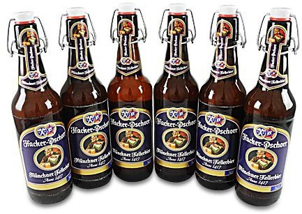 Hacker-Pschorr Kellerbier naturtrüb (6 Flaschen à 0,5 l / 5,5% vol.)