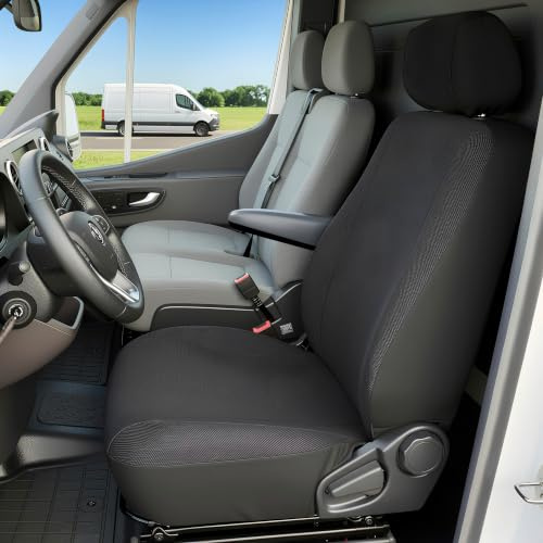 WALSER Passform Auto-Sitzbezug, Transporter-Schonbezug Stoff kompatibel mit VW T4, Einzelsitzbezug vorne