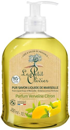 Pure Marseille Liquid Soap - Verbena Perfume by Le Petit Olivier for Women - 10.1 oz Soap