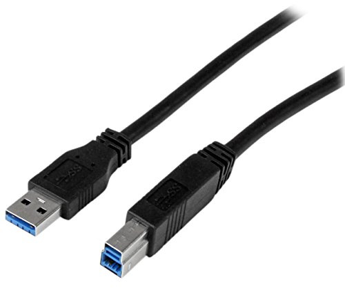 StarTech Câble USB 3.0 5Gbps A vers B 1m, M/M, Noir (USB3CAB1M) | Cordon USB3 SuperSpeed, Certifié USB-IF, Blindage tressé, Jusqu'à 5 Gb/s