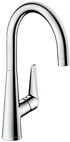 hansgrohe Talis S Einhebel-Küchenarmatur, Komfort-Höhe 260mm mit schwenkbarem Auslauf, Chrom