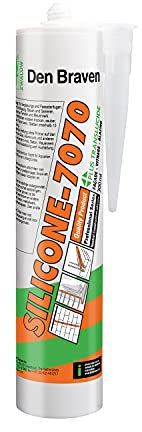 Den Braven - Silicone 7070 + Translucide - Mastic Silicone Neutre Bâtiment et Miroiterie - Joints de Dilatation des Constructions et Des joints de Vitrages - Cartouche de 300ml